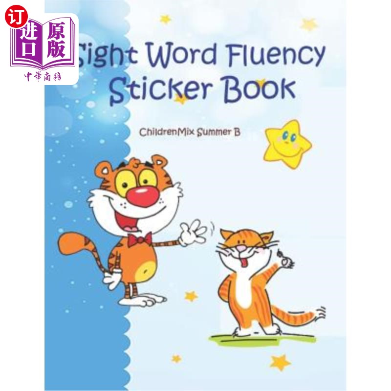 海外直订Sight Word Fluency Sticker Book: Quick and Easy Practice reading with color pict 视觉单词流畅贴纸书：快速和