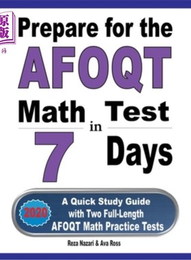 海外直订Prepare for the AFOQT Math Test in 7 Days: A Quick Study Guide with Two Full-Len 7天后准备AFOQT