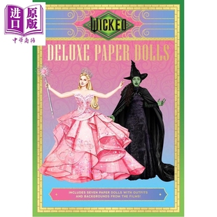 书 魔法坏女巫周边 迪士尼电影 Paper 魔法坏女巫 贴纸娃娃换装 Dolls 英文原版 豪华版 Editions 预售 Wicked Insight Deluxe