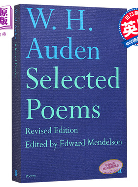 W H 奥登诗选 Selected Poems 英文原版 Wystan Hugh Auden【中商原版】