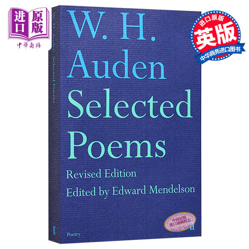 W H 奥登诗选 Selected Poems 英文原版 Wystan Hugh Auden【中商原版】