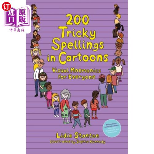 海外直订200 Tricky Spellings in Cartoons 漫画中200个棘手的拼写