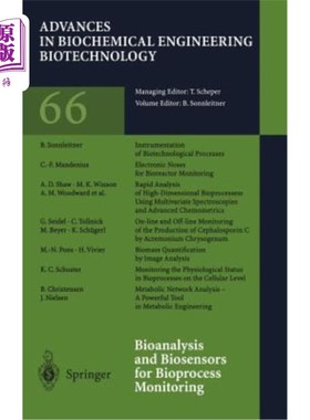 海外直订医药图书Bioanalysis and Biosensors for Bioprocess Monitoring 用于生物过程监测的生物分析和生物传感器