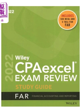 现货 Wiley Cpaexcel考试复习2022年1月学习指南:财务会计和报告 Wiley Cpaexcel Exam Review January 2022 Study Guide Wiley