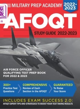 海外直订AFOQT Study Guide: Air Force Officer Qualifying Test Prep Book AFOQT学习指南:空军军官资格考试准备书