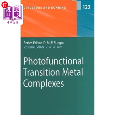 海外直订Photofunctional Transition Metal Complexes 光功能过渡金属配合物