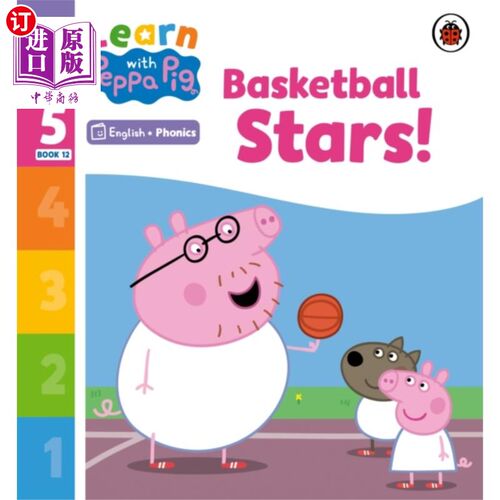 海外直订Learn with Peppa Phonics Level 5 Book 12 - Baske... 学习Peppa Phonics第5级第12册-篮球明星!(语音阅读器)