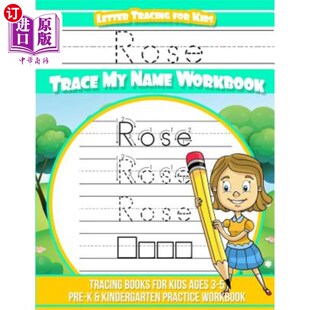 Name Letter Trace 海外直订Rose Workbook Rose for ages Tracing Lette Kids Books
