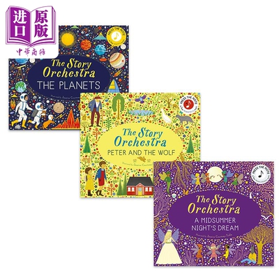 The Story Orchestra 英文音乐发声书小猫头鹰社管弦乐队3册 仲夏夜之梦A Midsummer Nights Dream 彼得与狼 星际【中商原版?