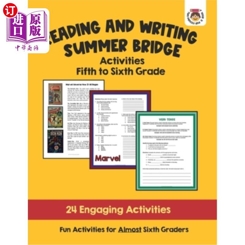 海外直订Reading and Writing Summer Bridge Activities 阅读和写作暑期桥活动