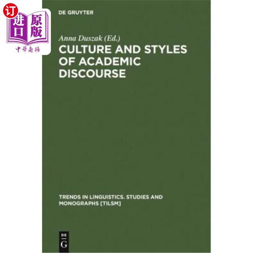 海外直订Culture and Styles of Academic Discourse 学术话语的文化与风格