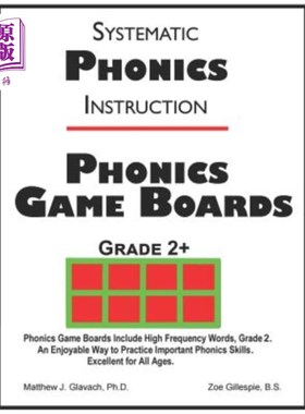 海外直订Systematic Phonics Instruction Phonics Game Boards, Grade 2+ 系统语音教学2年级语音游戏板+