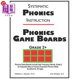 海外直订Systematic Phonics Instruction Phonics Game Boards, Grade 2+ 系统语音教学2年级语音游戏板+