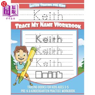 Name Letter Trace 海外直订Keith Workbook Keith for age Tracing Lett Kids Books
