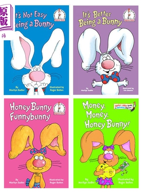 长耳兔 I Can Read Bunny 兔子4册套装 独立阅读入门系列 英文原版 进口图书 儿童绘本 故事图画书 6-7岁 复活节【中商原版】