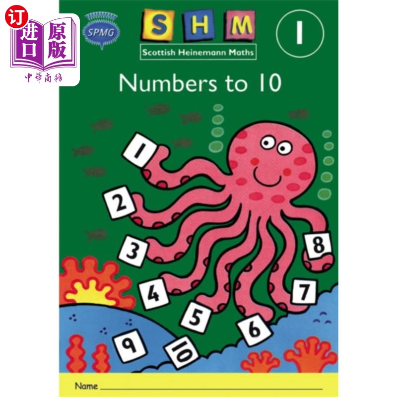 海外直订Scottish Heinemann Maths 1: Number to 10 Activit... 苏格兰海涅曼数学1:从数字到10的活动手册8包