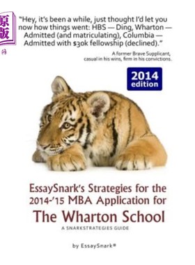 海外直订EssaySnark's Strategies for the 2014-'15 MBA Application for The Wharton School: EssaySnark