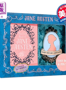 简 奥斯汀小书礼品套装 Jane Austen Tiny Book and Pin Set 英文原版 Insight Editions 经典文学收藏【中商原版】