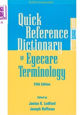海外直订医药图书Quick Reference Dictionary of Eyecare Terminology, Fifth Edition 眼部护理术语快速参考词典，第五版