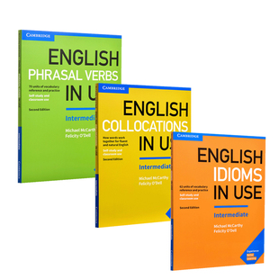 【中商原版】英语在用剑桥中级语法3册套装 惯用搭配+短语动词+英语习语 英文原版 English in Use 英语自学书籍 学习教材