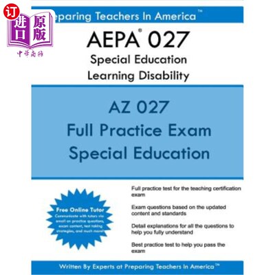 海外直订AEPA 027 Special Education Learning Disability: AZ 027 Special Education Learnin AEPA 027特殊