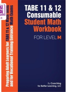 海外直订TABE 11 and 12 Consumable Student Math Workbook for Level M 表11和表12 M级学生数学练习册