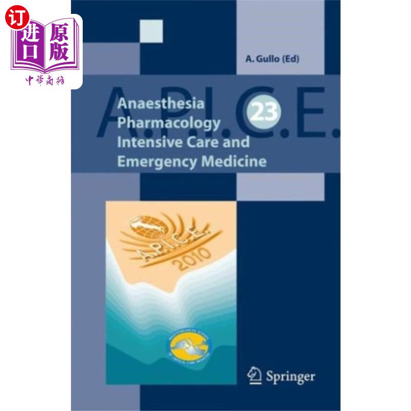 海外直订医药图书Anaesthesia, Pharmacology, Intensive Care and Em... 麻醉学，药理学，重症监护和急诊