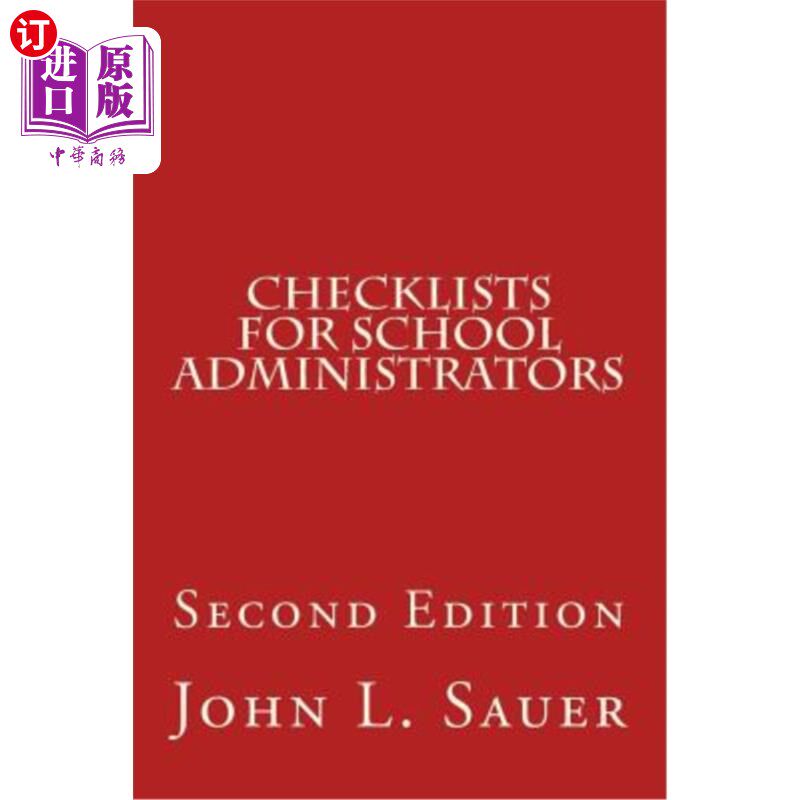 海外直订Checklists for School Administrators: Second Edition 学校管理人员检查表：第二版