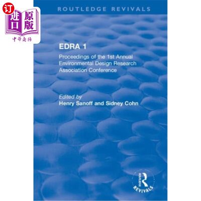 海外直订Edra 1: Proceedings of the 1st Annual Environmental Design Research Association  第1届环境设计研究协会年会