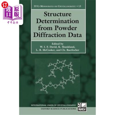 海外直订Structure Determination from Powder Diffraction Data 粉末衍射数据确定结构