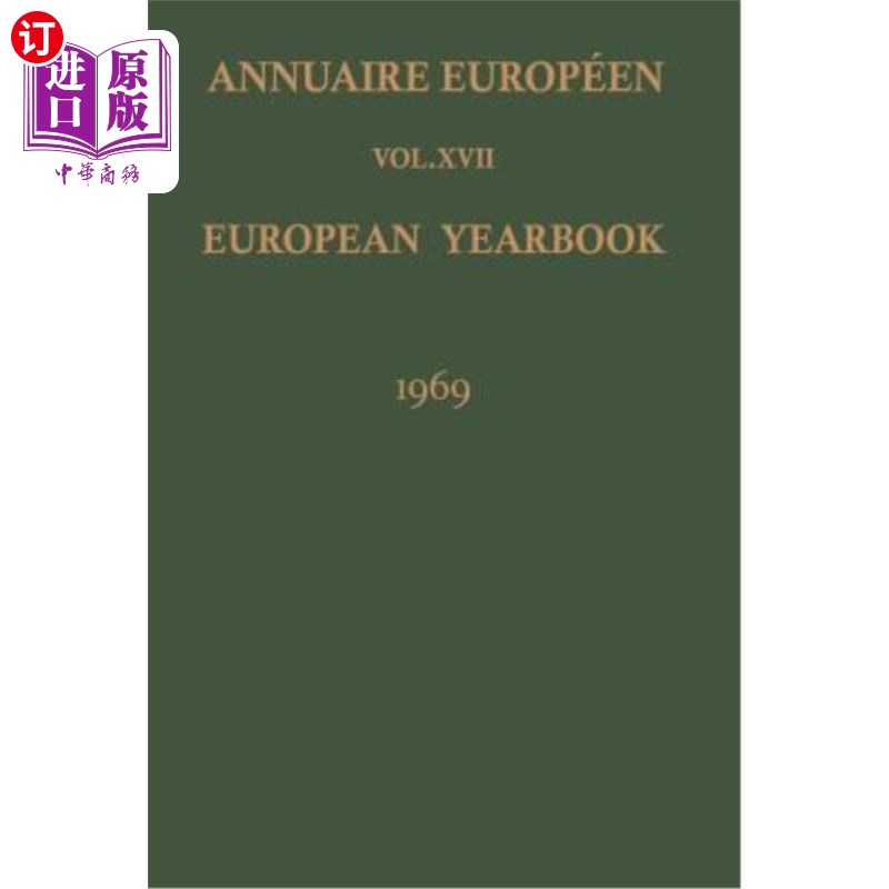 海外直订Annuaire Européen / European Yearbook 欧洲年鉴/欧洲年鉴 书籍/杂志/报纸 法律类原版书 原图主图