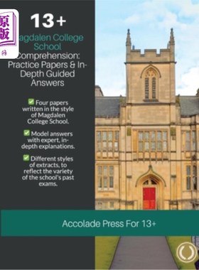 海外直订13+ Comprehension: Magdalen College School (MCS), Practice Papers & In-Depth Gui 13+理解：莫德林学