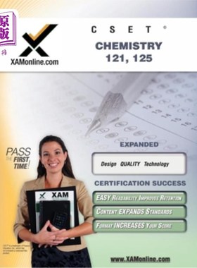 海外直订Cset Chemistry 121, 125 Teacher Certification Test Prep Study Guide CSET化学121，125教师认证考试准备学习指