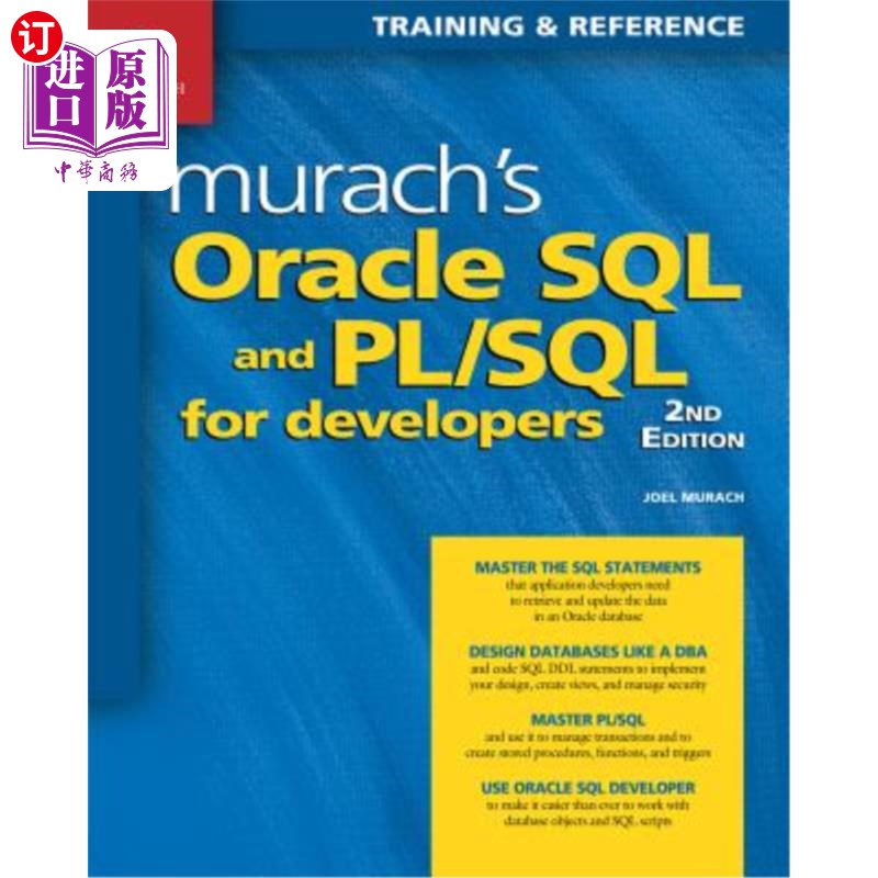 海外直订Murach's Oracle SQL and PL/SQL for Developers Murach针对开发人员的Oracle SQL和PL/SQL