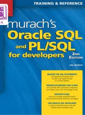 海外直订Murach's Oracle SQL and PL/SQL for Developers Murach针对开发人员的Oracle SQL和PL/SQL