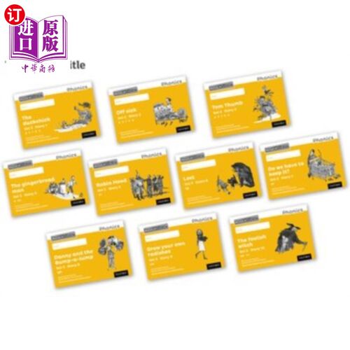 海外直订Read Write Inc. Phonics: Yellow Set 5 Core Black... Read Write公司自然拼读:黄色套装5本黑白故事书(每包100本)