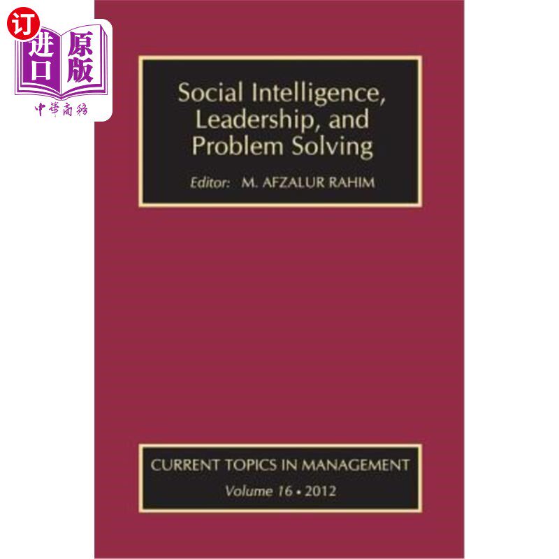 海外直订Social Intelligence, Leadership, and Problem Solving 社会智力,领导能力和解决问题能力