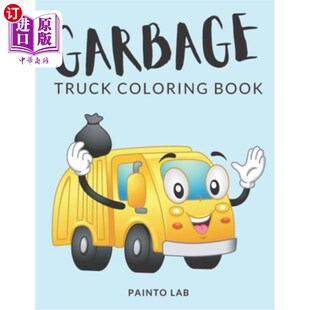 Color 垃圾车涂色页 Book Over Pages Coloring Trash 垃圾车涂色书 海外直订Garbage Truck