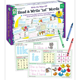 英语读写单词盒 4-7岁 Carson Dellosa Key Education Read Write First Words Manipulative 美国CarsonDellosa【中商原版】