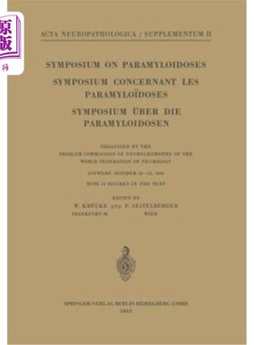 海外直订医药图书Symposium on Paramyloidoses / Symposium Concernant Les Paramylo?doses / Symposiu 副甲状细胞病专题讨