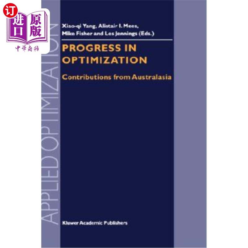 海外直订医药图书Progress in Optimization: Contributions from Australasia 优化进展:来自澳大利亚的贡献