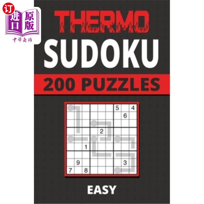 海外直订Thermo Sudoku: 200 Easy Puzzles For Kids, Teens, Adults, Seniors 热数独：200个简单的谜题为儿童，青少年，成