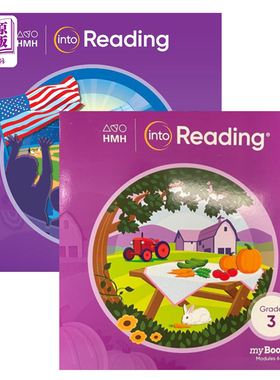 【两册学生套装】美国原版HMH Into Reading Student myBook Softcover Set Grade 3 小学语言艺术阅读学生书 三年级