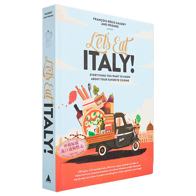 一起品尝意大利 去意大利吃吧 Lets Eat Italy 英文原版 Francois Regis Gaudry 食谱 意大利面【中商原版】