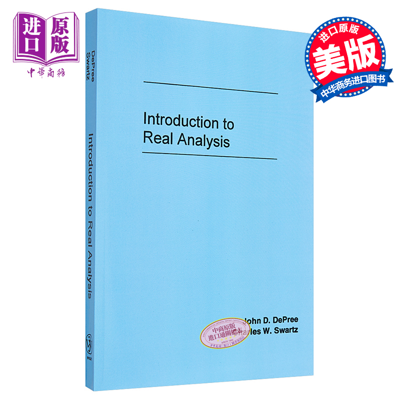 现货 实分析概论 Introduction to Real Analysis 英文原版 John DePree【中商原版】Wiley