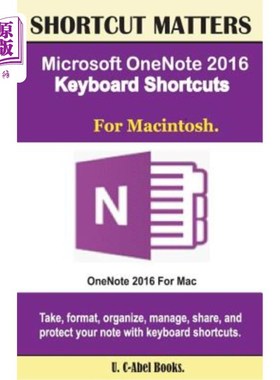 海外直订Microsoft OneNote 2016 Keyboard Shortcuts For Macintosh 适用于Macintosh的Microsoft OneNote 2016键盘快捷键