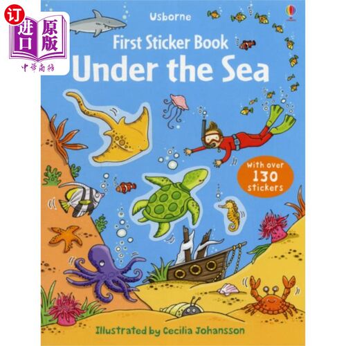 海外直订First Sticker Book Under the Sea 海底第一本贴纸书
