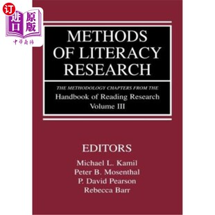 Handbook 识字研究方法：阅读研究手册 Research Chapters from Methodology Literacy The Read 海外直订Methods the