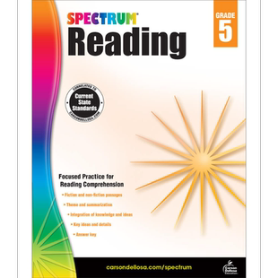 预售 光谱练习册 阅读系列 5年级 Carson Dellosa Spectrum Reading Grade 5 美国CarsonDellosa 英文原版进口教辅【中商原版】