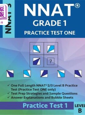 Nnat Grade 1 - Nnat3 - Level B: Nnat Practice Test 1: Nnat 3 - Grade 1 - Test Pr NNAT 1级-NN【中商原版】